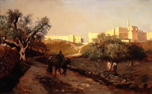 エルサレムの壁、1874 作： Edwin Lord Weeks